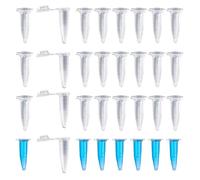 HUAZIZ 400 Piezas Tubo Centrifuga Transparente 1,5 ml Muestra de Tubo de Ensayo de Laboratorio con Tapa a Presión,Micro Tubos Graduado de Ensayo Cónico