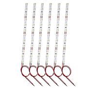 HUAZIZ 6 Piezas-3528-Precableado Tira de LED Blanco Cálido Autoadhesiva 12V~18V 10-15CM 12-LED