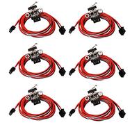HUAZIZ 6 piezas Módulo de interruptor de límite,Interruptor de Final de Carrera mecánico Tipo Horizontal con 6 pcs 3 pines Interruptor de límite de cable de 1Meter para rampas de piezas impresas en 3D