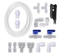 HUAZIZ Manguera de Suministro de Agua Universal de 10 M, Kit de Conector de Manguera de Refrigerador de 3/8 ", Tubo de Filtro, Piezas y Accesorios de Refrigerador Europeo/Americano