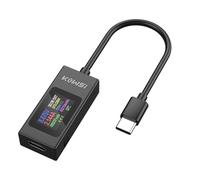 HUAZIZ USB C Tester Medidor de Potencia 4-30V 0-6.5A Medidor de Voltaje y Corriente, Capacidad USB, Temperatura de Trabajo Amperímetro Voltímetro Banco de energía Cargador Detector