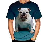 HuazomeeHZM Camiseta con Estampado de Perro Pitbull Impreso en 3D para Hombre y Mujer Camiseta Informal de Manga Corta para Perros Camisetas Oversize Ropa Urbana