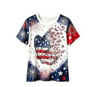 HuazomeeHZM Camiseta para Mujer con Estampado de Delfines Moda Casual Blusa Linda Tops Cortos Cuello Redondo cómoda Suave y Suelta
