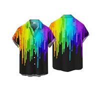 HuazomeeHZM Camisetas con diseños Divertidos y Rompecabezas para Hombre Blusas de Moda con Estampados Coloridos y Impresiones 3D Tops de Manga Corta Estilo Y2K