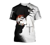 HuazomeeHZM Camisetas de Jesús Camisetas con Estampados 3D Moda Harajuku Ropa para Mujer y Hombre