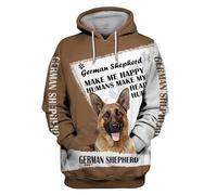 HuazomeeHZM Le pedí a Dios un Amigo de Verdad y me envió un Pastor alemán Sudadera con Capucha Impresa en 3D Ropa Urbana Chándal Amor por los Perros
