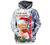 HuazomeeHZM Perros Husky/Bulldog Francés/Murry Christmas Sudadera con Capucha navideña Impresa en 3D para Mujer y Hombre Regalo para Amantes de los Perros
