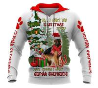 HuazomeeHZM Perros Husky/Bulldog Francés/Murry Christmas Sudadera con Capucha navideña Impresa en 3D para Mujer y Hombre Regalo para Amantes de los Perros