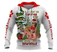 HuazomeeHZM Perros Husky/Bulldog Francés/Murry Christmas Sudadera con Capucha navideña Impresa en 3D para Mujer y Hombre Regalo para Amantes de los Perros
