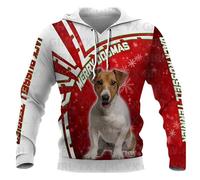 HuazomeeHZM Perros Husky/Bulldog Francés/Murry Christmas Sudadera con Capucha navideña Impresa en 3D para Mujer y Hombre Regalo para Amantes de los Perros