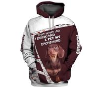 HuazomeeHZM Sudadera con Capucha Impresa en 3D Beagle/Boxer/Cane Corso/Dachshund para Mujer y Hombre chándal Urbano Regalo para Amantes de los Perros