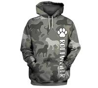HuazomeeHZM Sudadera con Capucha Impresa en 3D Cane Corso/Pug/Bulldog Americano para Mujer y Hombre chándal Urbano Regalo para Amantes de los Perros