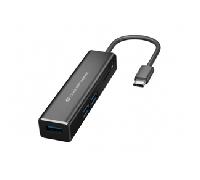 HUB 3.1 USB-C CONCEPTRONIC DONN08 3 PUERTOS USB 3.0 Y LECTOR TARJETAS SD / MICROSD DONN08B