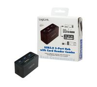Hub 3 puertos usb 3.0+lector de tarjetas logilink
