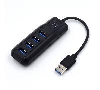 Ewent Hub USB EW1138 4 puertos USB 3.2 Gen 1 (USB 3.1 Gen 1) Type-A 5000 Mbit/s Negro