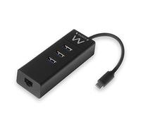 HUB 4 PUERTOS USB 3.1 EWENT EW1141 USB-C (3 USB 3.1 / 1 RJ45)
