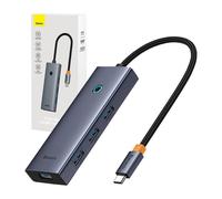 Baseus Hub 5 W1 UltraJoy 5 Port (1 HDMI4 K@30 Hz + 4 x USB 3.0), Color Gris