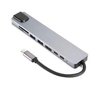 Hub Adaptador Ethernet USB 3 . 0 Tipo C para MacBook Pro Laptop Work Gris