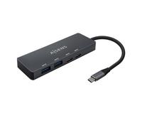 Hub Aisens 4 puertos 5 Gbps USB 3.2 Gen1 USB-C/M con 2xUSB-A y 2xUSB-C Gris 15 cm