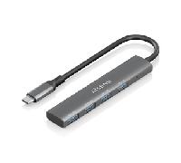 HUB AISENS USB 3.1 USB-C USB-C/M-4XTIPO A/H GRIS 15CM A109-0943