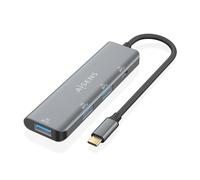 AISENS - A109-0762 - Hub USB 3.2 Gen1 5G USB-C, USB-C/M-1XUSB-C/H-3XUSB-A/H, Gris, 15Cm