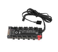 Hub ARGB PWM 2 en 1, Divisor de Ventilador de Concentrador ARGB PWM con Control de Velocidad para Ventiladores de Refrigeración de Chasis, Fuente de Alimentación, Concentrador