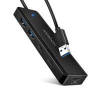 Hub Axagon 4 puertos 5000 Mbit/s modelo HUE-C2A con carga portátil