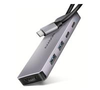Hub AXAGON HMC-5H60 5 en 1, USB-C 5Gbps, 2x USB-A, 1x USB-C, HDMI 4k/60Hz, PD 100W, cable USB-C de 15 cm.