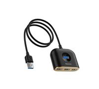Hub Baseus 4 puertos 480 Mbps Square round USB 3.2 Gen 1 Negro 1 m