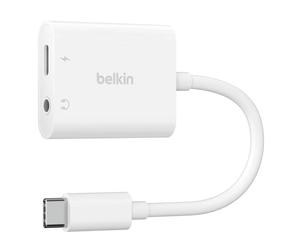 Hub Belkin 2 puertos USB-C y 3,5 mm modelo NPA004BTWH Power Delivery 60 W Blanco