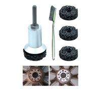 Hub Cleaning Tool, Resurfacing Drill Kit, 5cm/1.97 Inches Car Maintenance Accessory, Quick Dust Removal, Oil and Dirt Cleaner, Power Drills Compatible for Rotors Studs Rims Truck Cars Repair