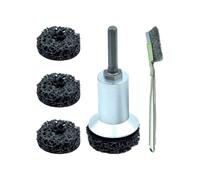 Hub Cleaning Tool, Resurfacing Kit, Drill Attachment Brush, Performance Rust Remover, Quick Remove Dirt Oil Dust, for Car, Truck, Steering Repair, Rims, Rotors, Studs, Garage, Auto Shop, Maintenance