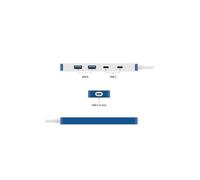 Hub combinado USB-C de 4 puertos (azul)