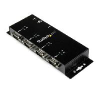 StarTech Concentrador USB a Serie ICUSB2324I – 4 puertos RS232 DB9, Montaje riel DIN/pared, USB 2.0
