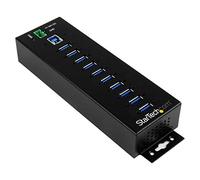 StarTech.com Hub Concentrador Ladrón USB 3.0 de 10 Puertos con Adaptador de Alimentación Externo - con Protección ESD de 350W ( HB30A10AME )