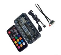 Hub controlador ARGB de escritorio, 10 cabezales de ventilador + 2 LED, 6 pines, control remoto inalámbrico, música, para fuente de alimentación SATA (no se ilumina)