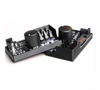 Hub controlador de ventilador de 4 pines 12 V para refrigeración de PC, soporta hasta 6 ventiladores, potencia total de 60 W (5 A/12 V), ciclo de trabajo ajustable del 1 al 99%, para SATA y CC 5.5 × 2