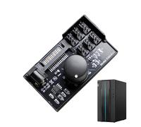 Hub controlador de ventilador de PC | Hub de ventilador de PC, interfaz de 4 pines, perilla de velocidad, accesorios de refrigeración para el hogar, configuración de overclocking para laptop, sala de