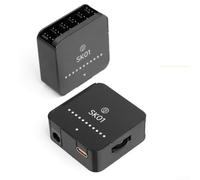 Hub controlador de ventilador PWM de 12 V CC con entrada de alimentación tipo C y CC, soporta hasta 6 ventiladores con divisor de 4 pines y perilla de velocidad ajustable para PC de juegos y