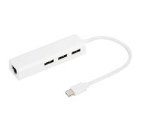 Hub De 3 Puertos USB2.0 Tarjeta De Red LAN RJ45 Adaptador USB3.1 Tipo C A Ethernet Concentradores De Redes para Computadoras Adaptadores De Red USB para Computadoras para OS X/Android