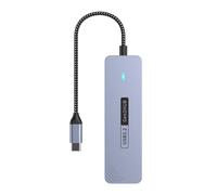 Hub de 4 puertos tipo C a USB 3.2, divisor USB de datos de 10 Gbps, expansor de aleación de aluminio para PC, laptop, teclados, unidad intermitente, concentradores USB C