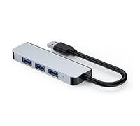 Hub de Aluminio USB-A Multifuncional 4 en 1 Alto- USB3 0 USB2 Convertidor USB con Interfaz Salida y 3