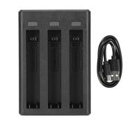 Hub de Carga de Batería Rápida para Insta360 X3, Estación de Almacenamiento de Carga de Batería Rápida Portátil de 3 Canales con Cable USB Tipo C