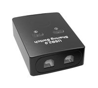 Hub de conmutación manual USB 2.0, dispositivo para compartir impresora, 2 en 1, selectores USB, adaptador de concentradores KVM