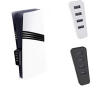 Hub de expansión USB para PS5 Pro/PS5 Slim Console Charger Splitter Adaptador con 4 puertos USB 2.0 adecuado para consola PS5 Pro/PS5 Slim (negro)