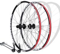 Hub De Freno De Disco De Aleación De Aluminio De Doble Capa Para Ruedas De Bicicleta De Montaña De Liberación Rápida De 26 / 27,5 Pulgadas, Adecuado Para Casetes De 8/9/10/11 Velocidad,Negro,26inch