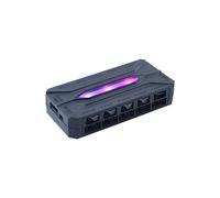 Hub de Ventilador de Chasis de 10 Puertos ARGB 3PIN + PWM 4PIN Equipado con Control Remoto Que Controla la Iluminación en Color Negro
