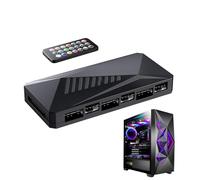 Hub de ventilador RGB, concentrador de ventilador de control remoto, concentrador de ventilador magnético con base magnética para una refrigeración eficiente y un rendimiento mejorado