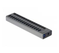 Hub Delock 16 puertos 5 Gbps USB 3.2 Gen 1 con interruptores individuales metálico