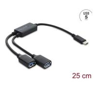 Hub Delock 2 puertos 5 Gbit/s 64373 USB-C